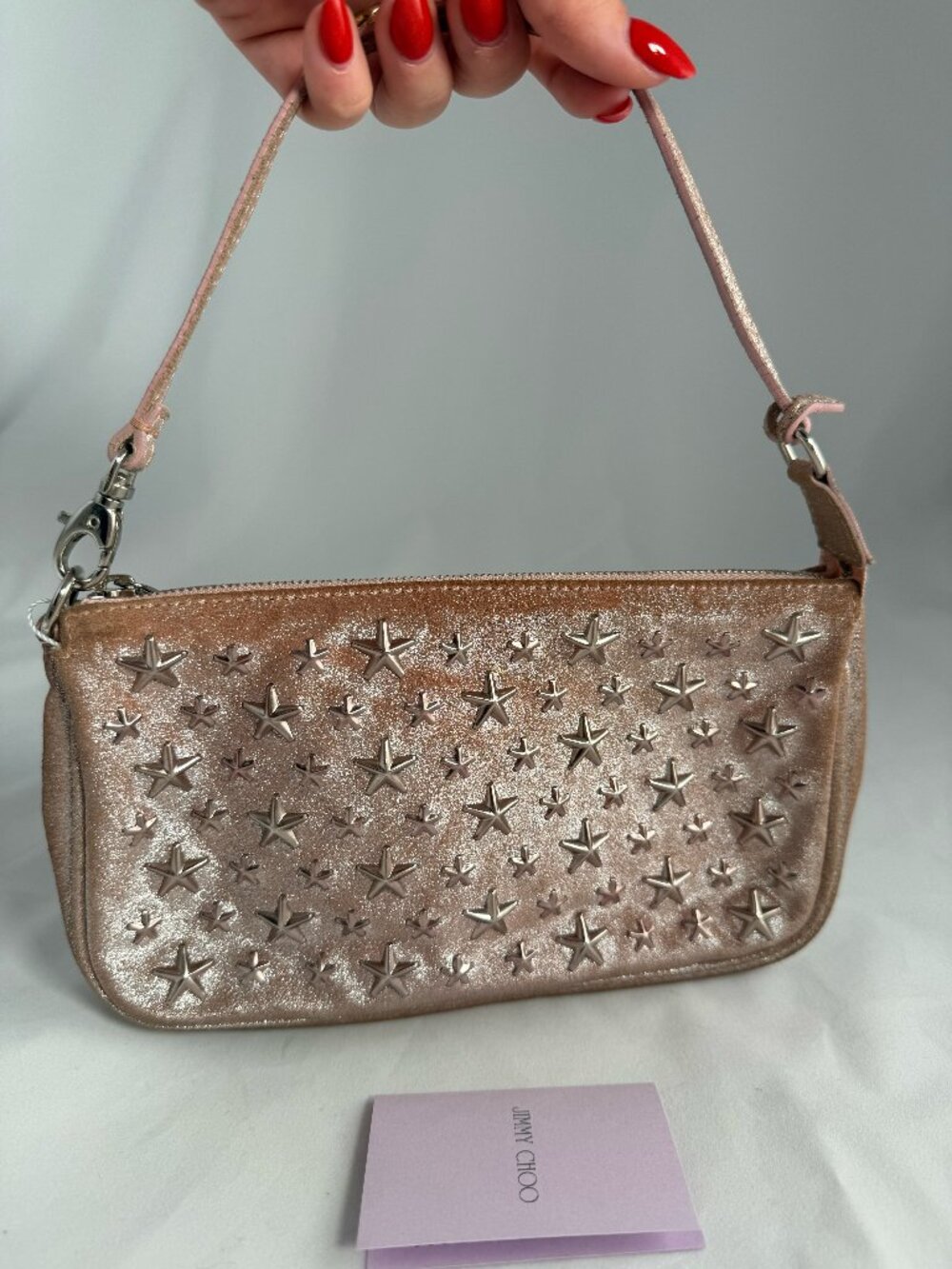 Jimmy Choo Metallic Star Studded Pouchette